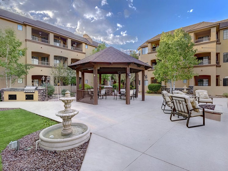 Community Fire Pit & Ramada at Prescott Lakes Apartments in Prescott, AZ